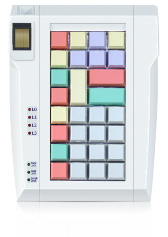 Клавиатура LPOS-II-032 серого цвета со сканером отпечатков пальцев