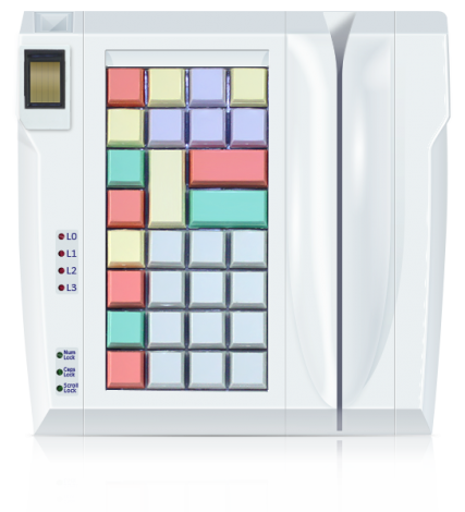 LPOS-32 keyboard w/ magnetic stripe reader and  fingerprint scanner