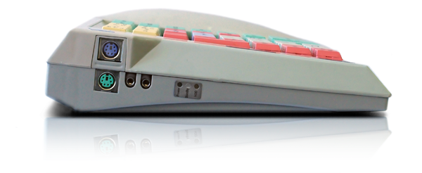 POS-терминал LPOS-PC64/LPOS-PC64-FP серого цвета. Вид с левого бока